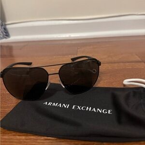 Armani Exchange Black Aviator Sunglasses